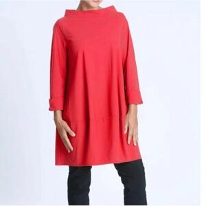 IC Collection by Connie K Bateau Neckline Fashion Long Tunic/Dress with pockets!